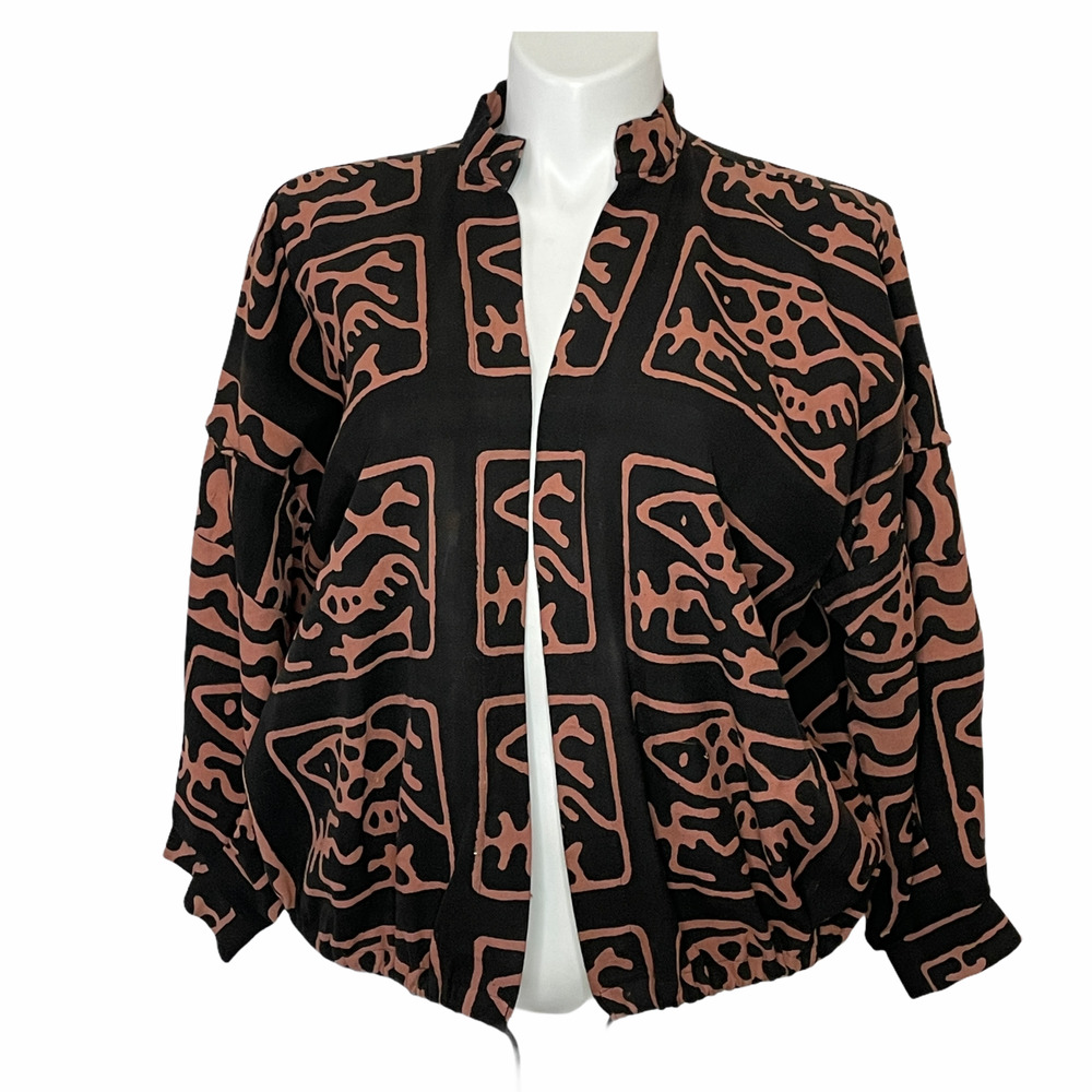 Ann Maurice Vintage Tribal Open Front Jacket